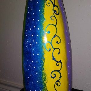 Rainbow craze cylinder vase